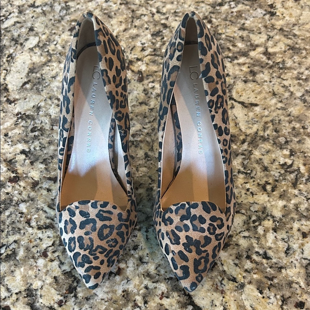 LC Lauren Conrad Animal Print Heels